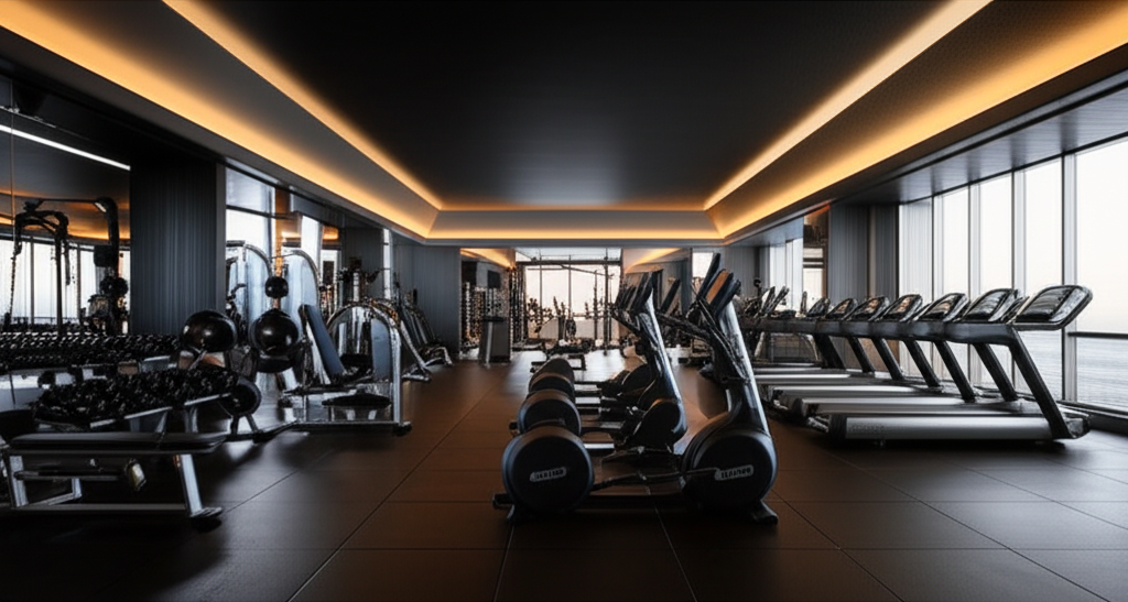 Modern gym interior